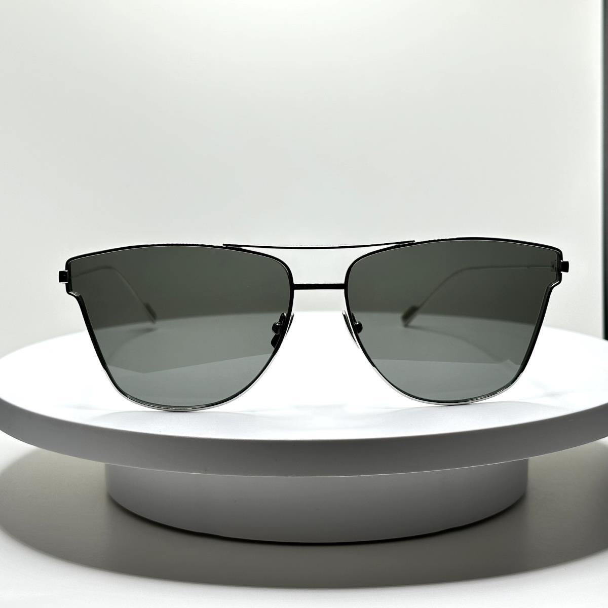 Saint Laurent SL51 T Titanium Designer Aviator Sunglasses Gray Smoke Lens Ysl