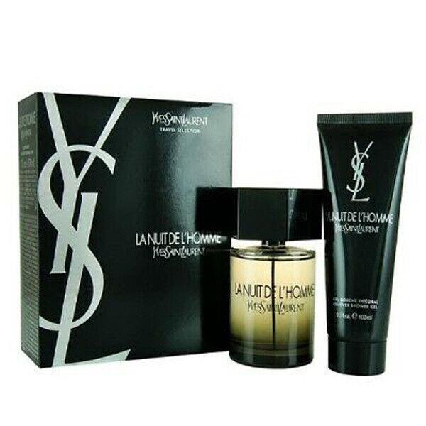 Ysl LA Nuit DE L`homme Yves Saint Laurent 3.3 oz Edt Spray + 3.3 oz Shower Gel