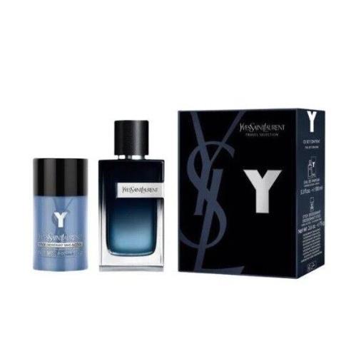 Yves Saint Laurent Ysl Y Men 2pcTravel Set 3.4oz Edp Spray + 2.6oz Deodorant Stick Box