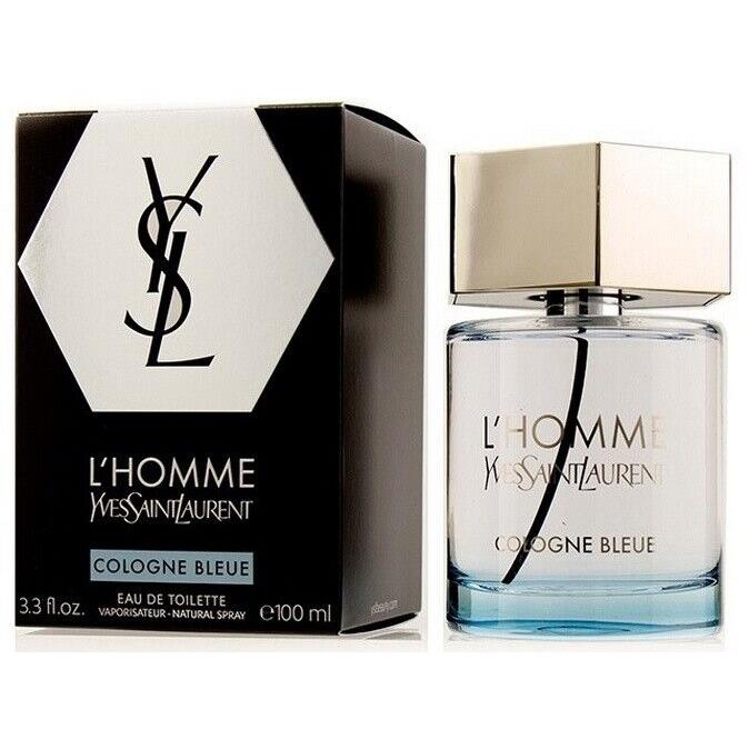 Yves Saint Laurent L`homme Cologne Bleue Eau DE Toilette Spray 3.3 Oz / 100 ml