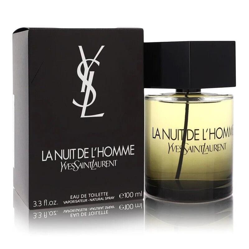 Ysl L`homme LA Nuit Yves Saint Laurent Men 3.3 oz Eau De Toilette Spray