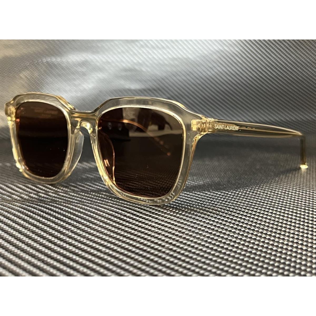 Saint Laurent SL 457 004 Yellow Square 53 mm Unisex Sunglasses