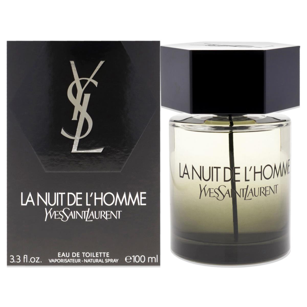 La Nuit De Lhomme by Yves Saint Laurent For Men - 3.3 oz Edt Spray