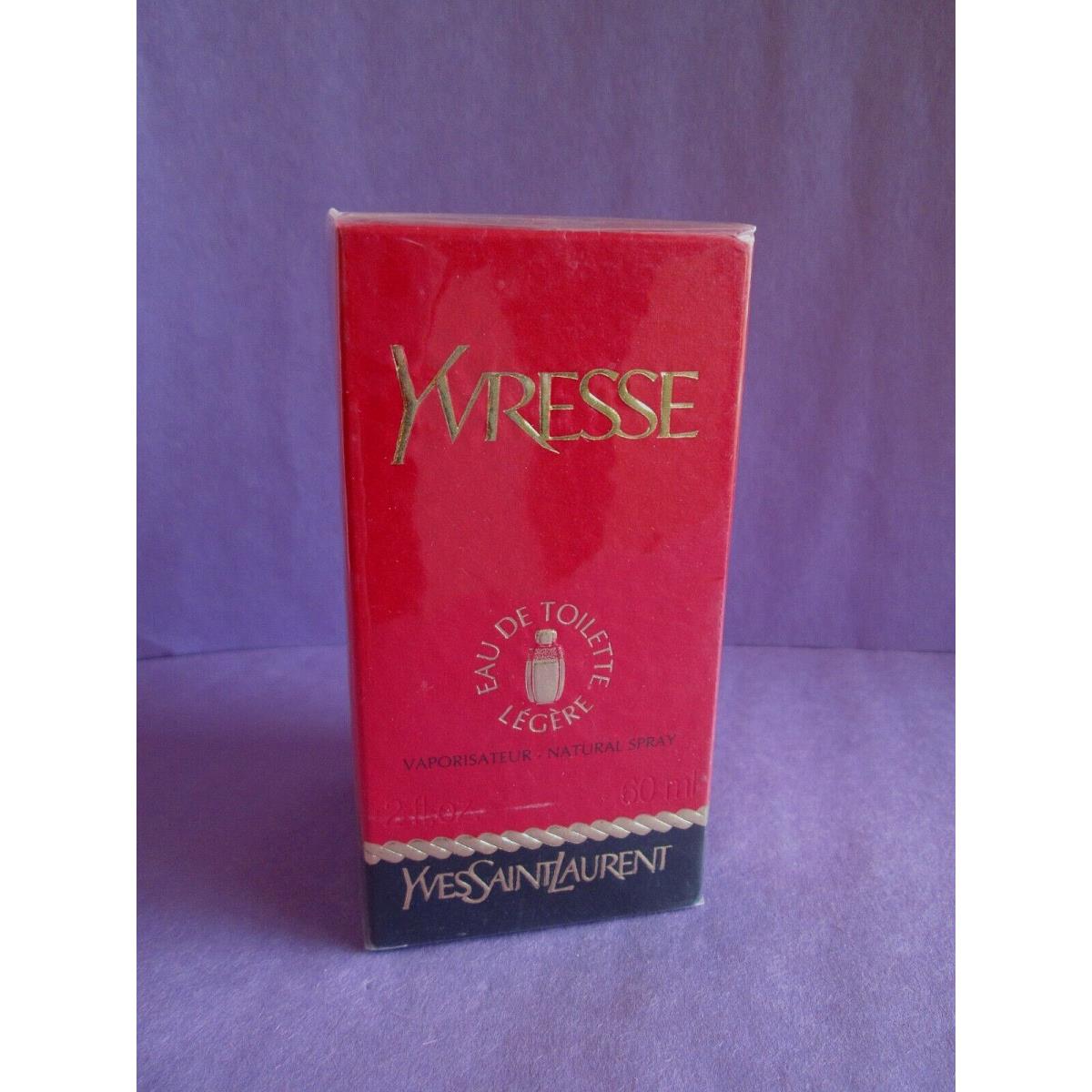 Yves Saint Laurent Yvresse Eau de Toilette Legere Spray 60ml 2oz Vintage Sticker Residue