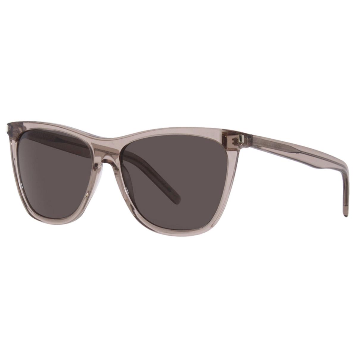 Saint Laurent SL526 004 Sunglasses Women`s Brown Transparent/black Lenses 58mm