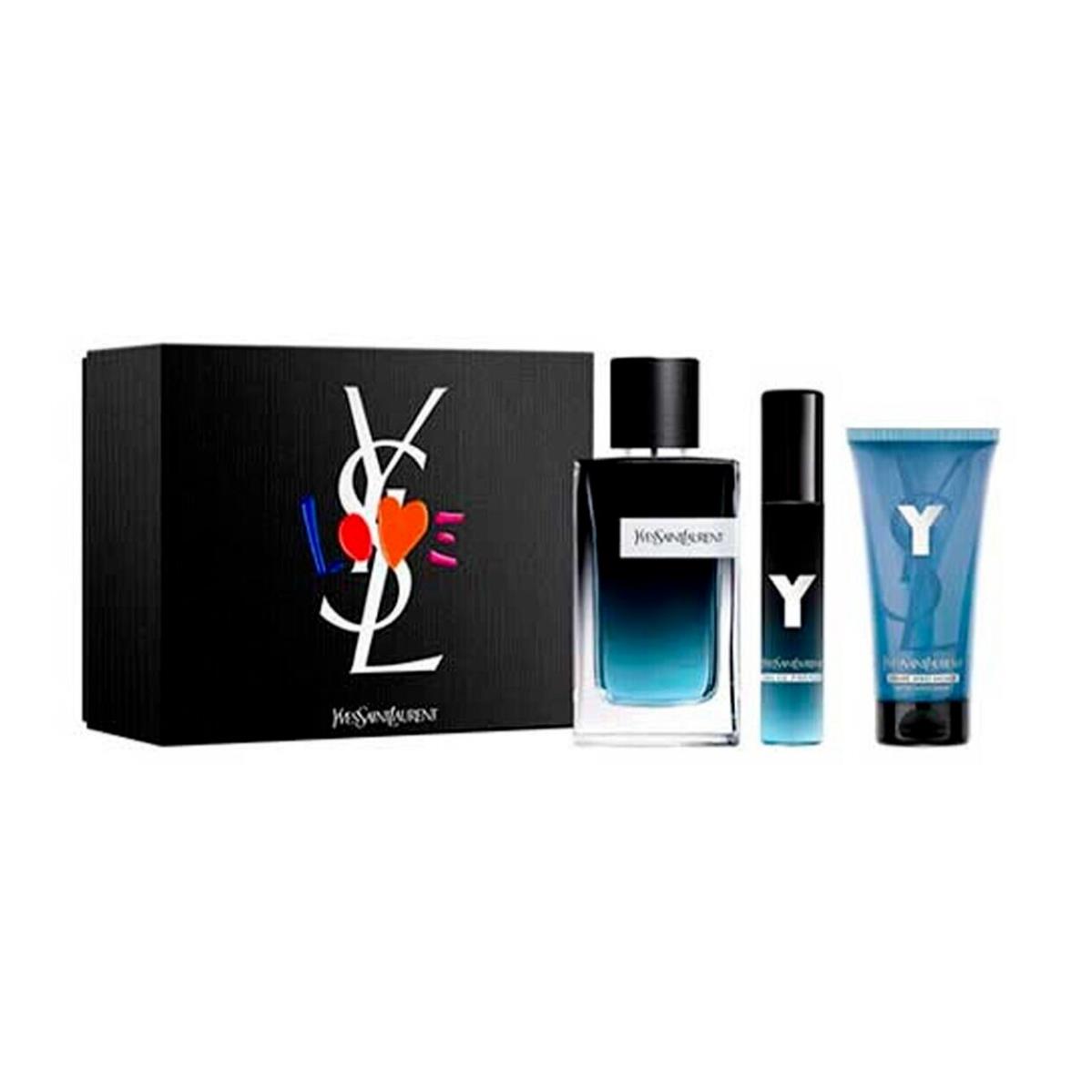 Yves Saint Laurent Y by Ysl 3pc Set For Men 3.3oz Edp Spray Mini After Shave