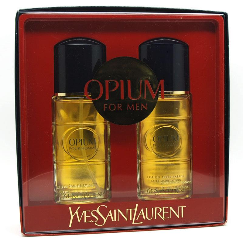 Opium by Yves Saint Laurent Gift Set Men 1.6 oz Edt Spray + 1.6 oz Aftershave