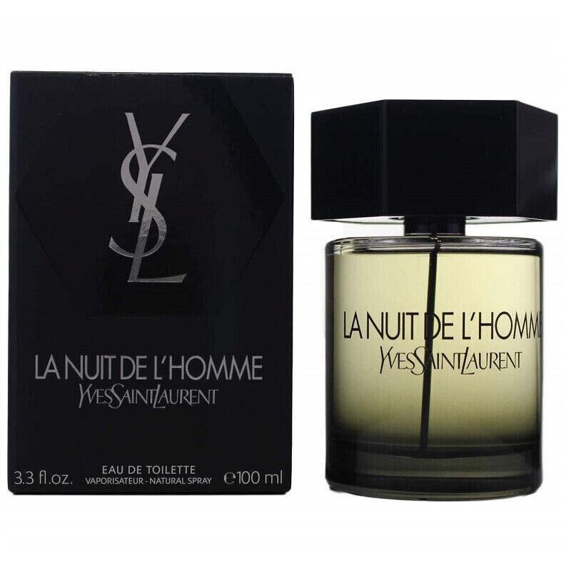 La Nuit L`homme Yves Saint Laurent Men 3.3 oz 100 ml Eau De Toilette Spray