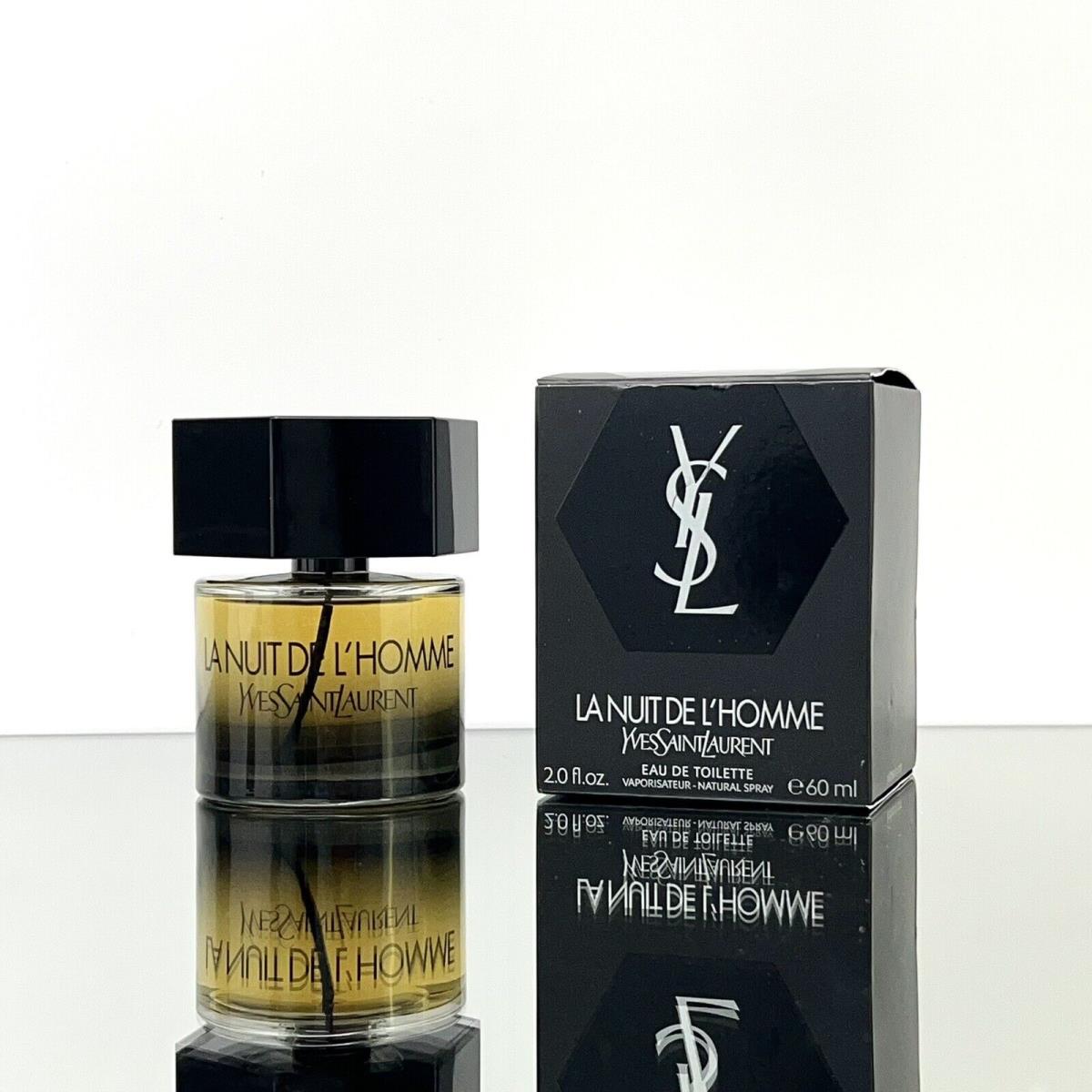 Ysl LA Nuit DE L`homme by Yves Saint Laurent For Men 2oz-60ml Edt Spr BR15