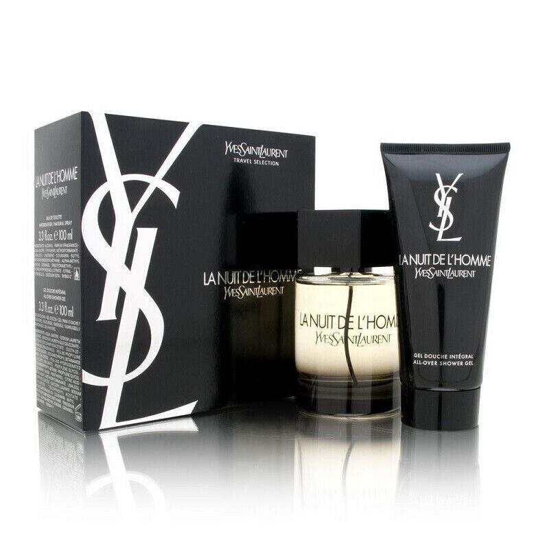 La Nuit L`homme By Yves Saint Laurent Men 2Pc Set 3.3 oz Edt Spray 1.6 oz SG