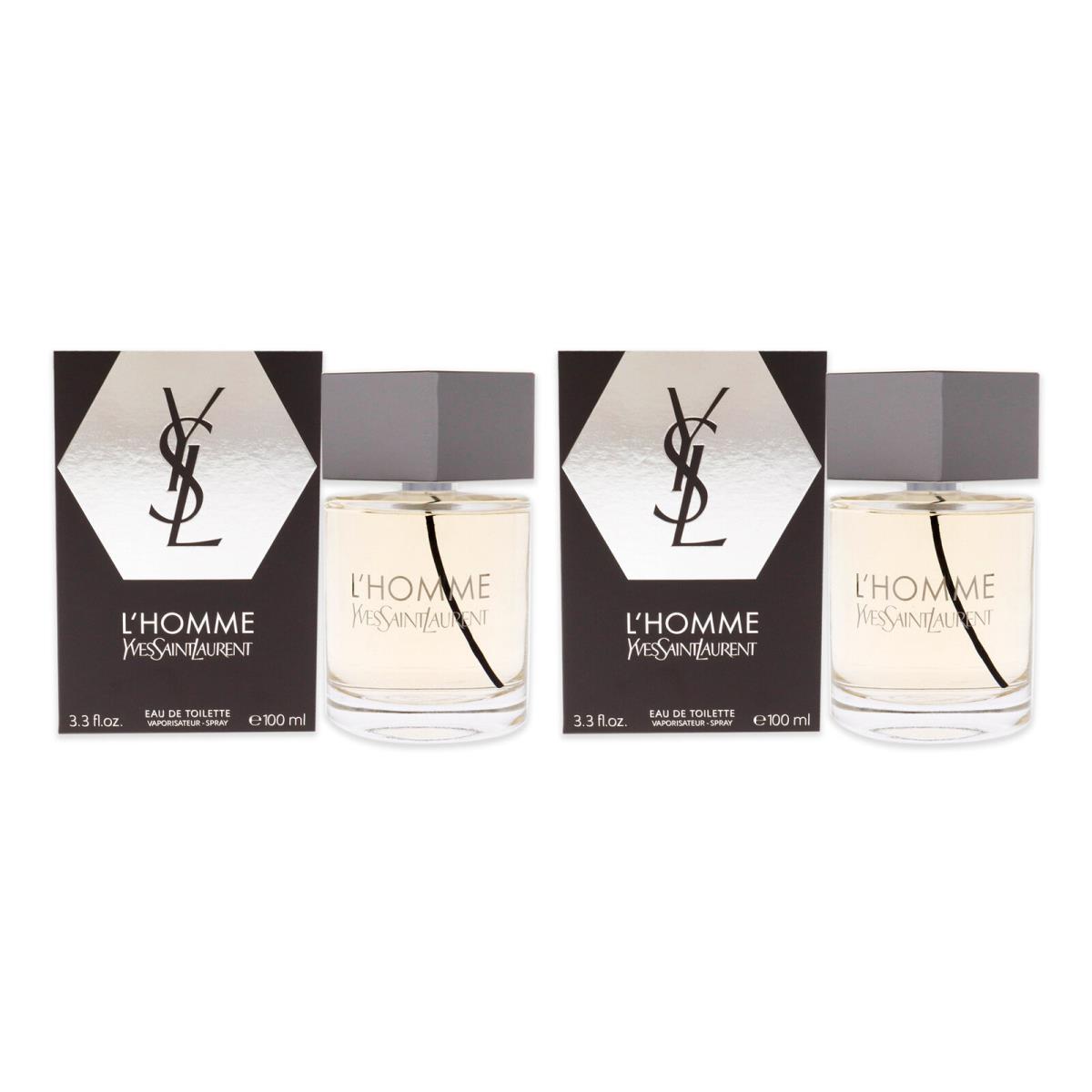 Lhomme by Yves Saint Laurent For Men - 3.3 oz Edt Spray - Pack of 2