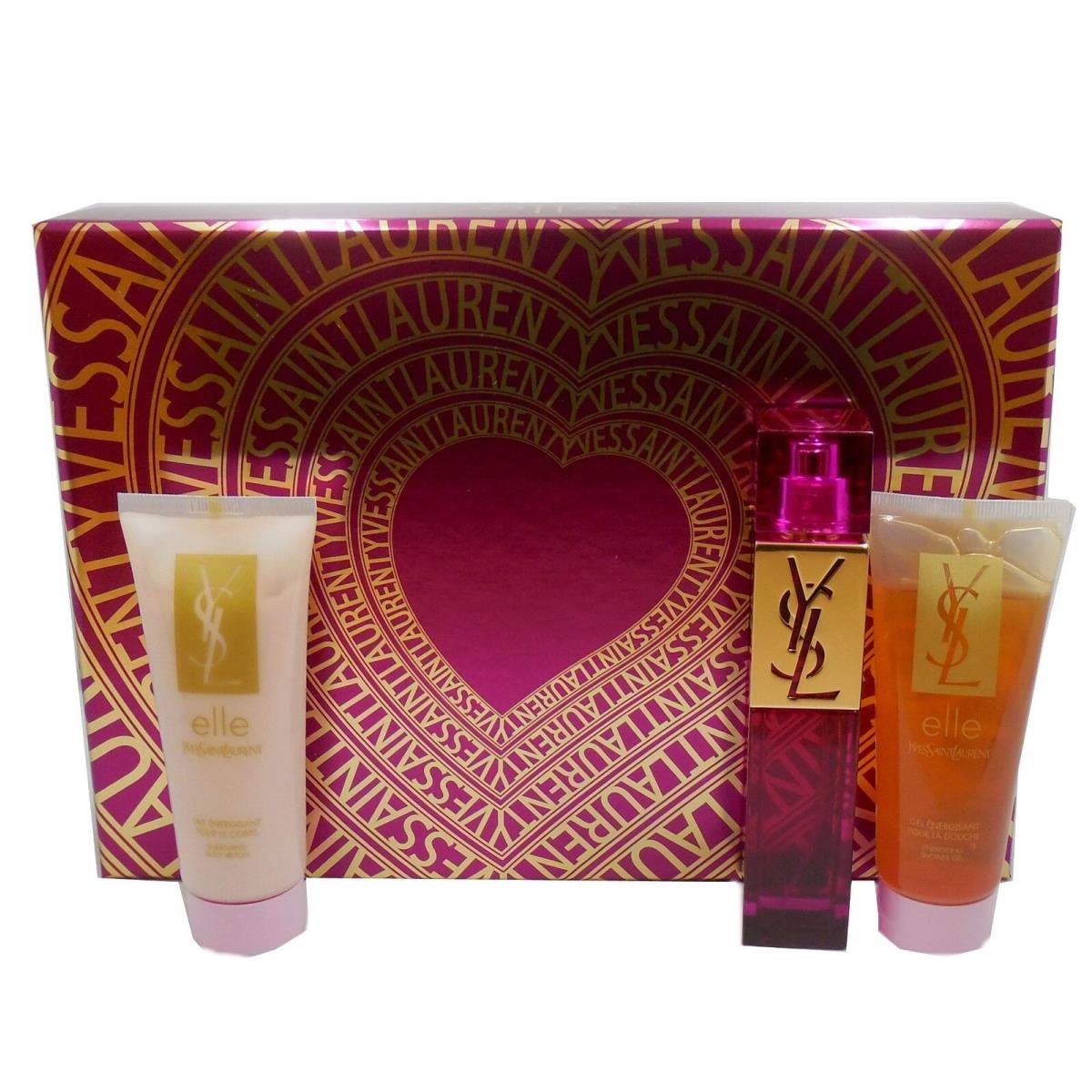 Yves Saint Laurent Elle 3 Piece Gift Set Eau DE Parfum Spray 50ML NIB-YSL14041