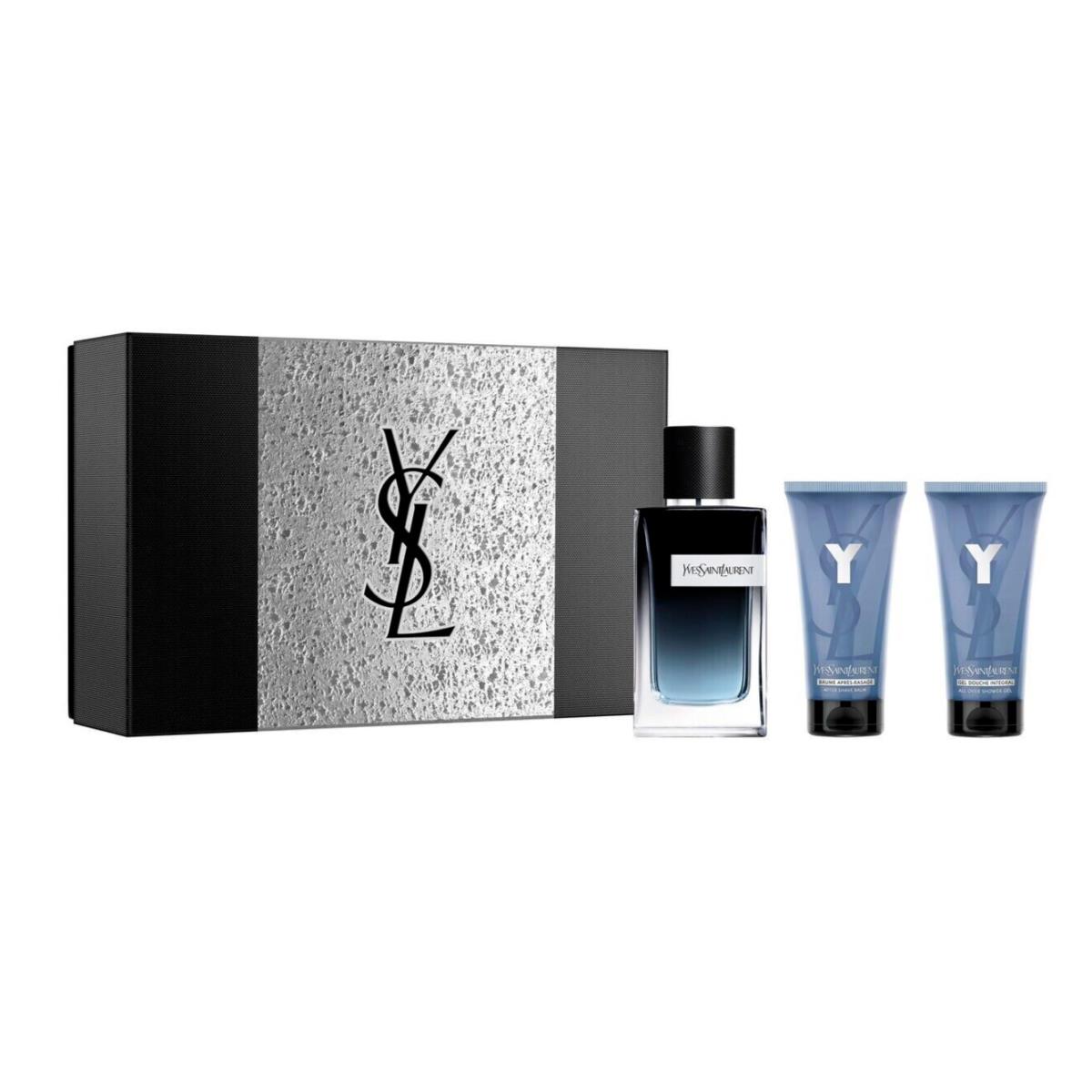 Yves Saint Laurent Y by Ysl 3pc Set For Men 3.3oz Edp Spray After Shave Shower Gel