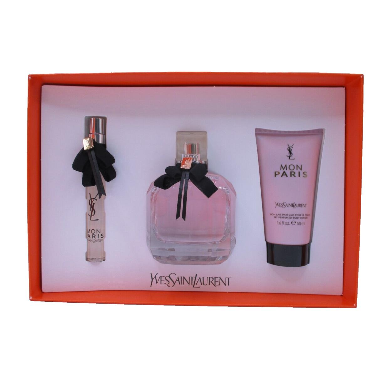 Yves Saint Laurent Mon Paris Gift Box Set 3pc 10 ml / 90 ml / 50 ml