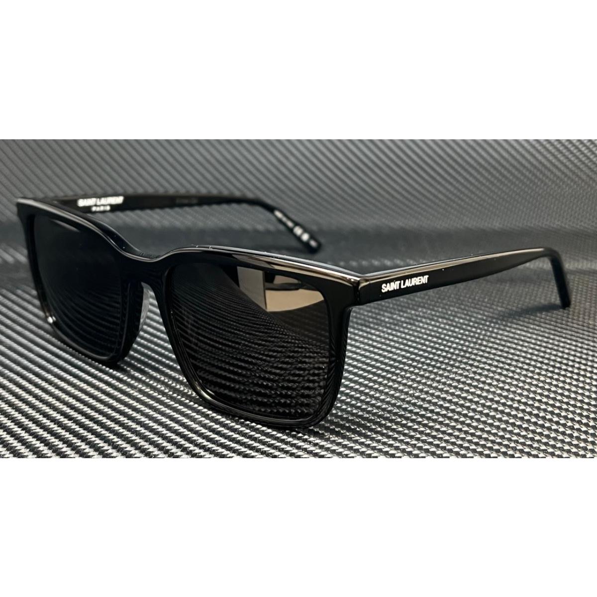 Saint Laurent SL 500 001 Black Grey Men`s 54 mm Medium Sunglasses