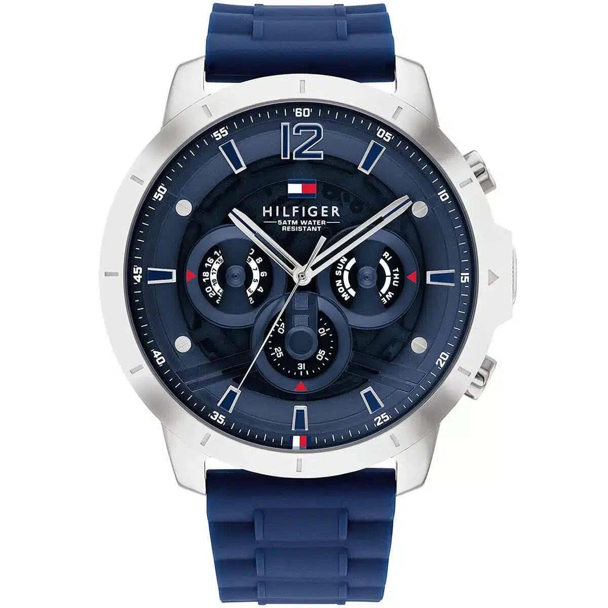 Tommy Hilfiger 1710489 Men`s Luca Stainless Steel Multifunction Watch Navy