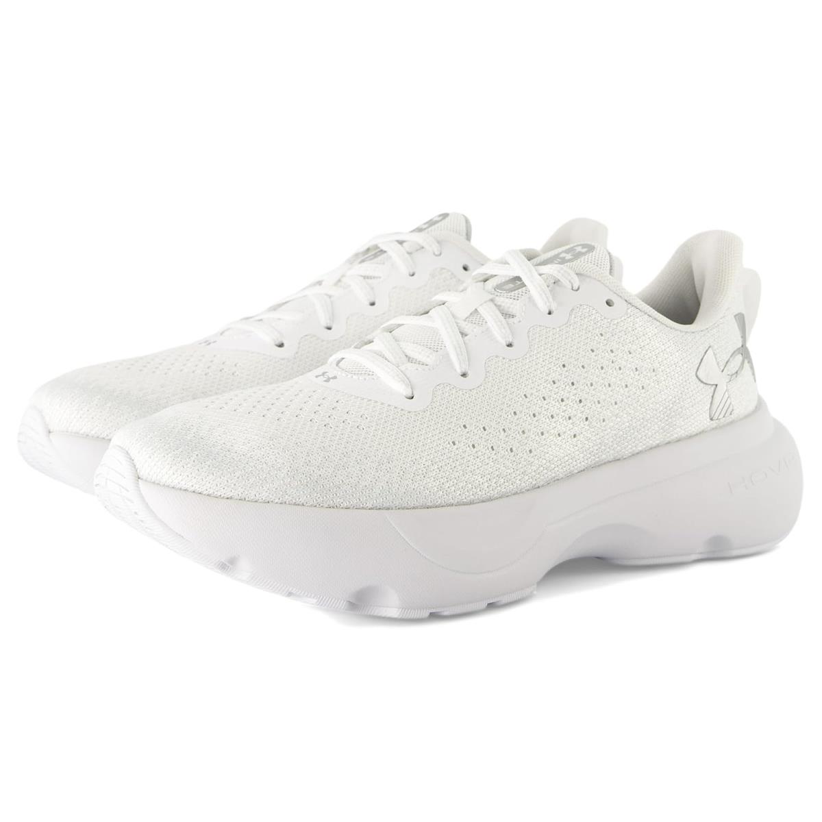 Woman`s Sneakers Athletic Shoes Under Armour Infinite White/White/Metallic Silver