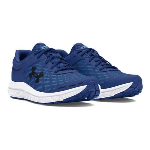 Under Armour Men`s Cushioned Lightweight Sneakers Blue Black White