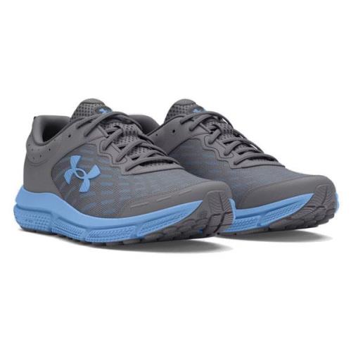 Under Armour Men`s Cushioned Lightweight Sneakers Gray Blue Blue