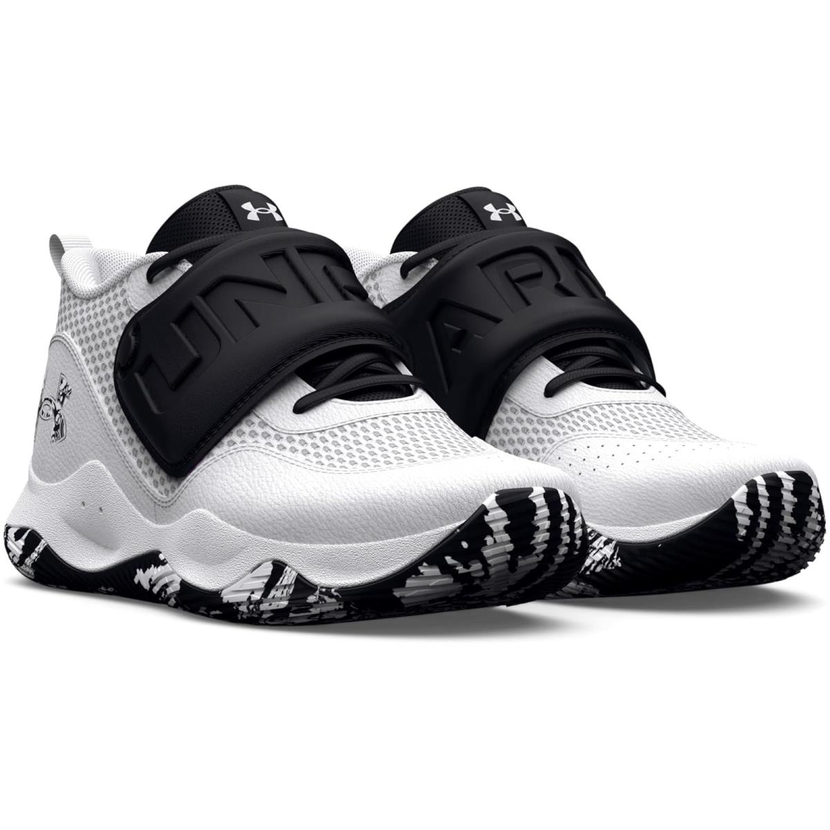 Children Unisex Shoes Under Armour Kids Zone 2 Basketball Shoe Little Kid White/White/Black