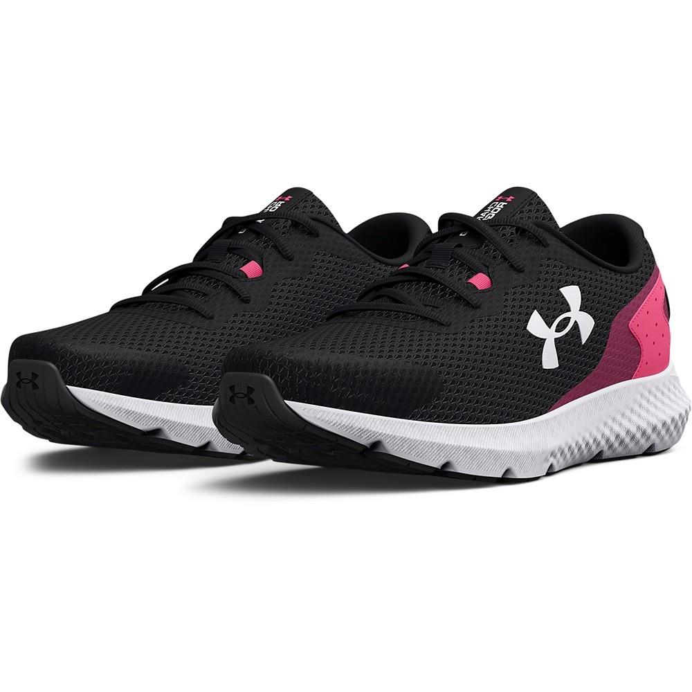 Under Armour 3024888 Women`s Training UA Charged Rogue 3 Running Athletic Shoes Black/Pink Punk