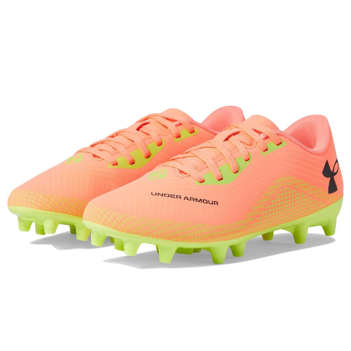 Boy`s Shoes Under Armour Kids Shadow Select 2 Jr. Toddler/little Kid/big Kid Flare Orange/Morph Green/Black