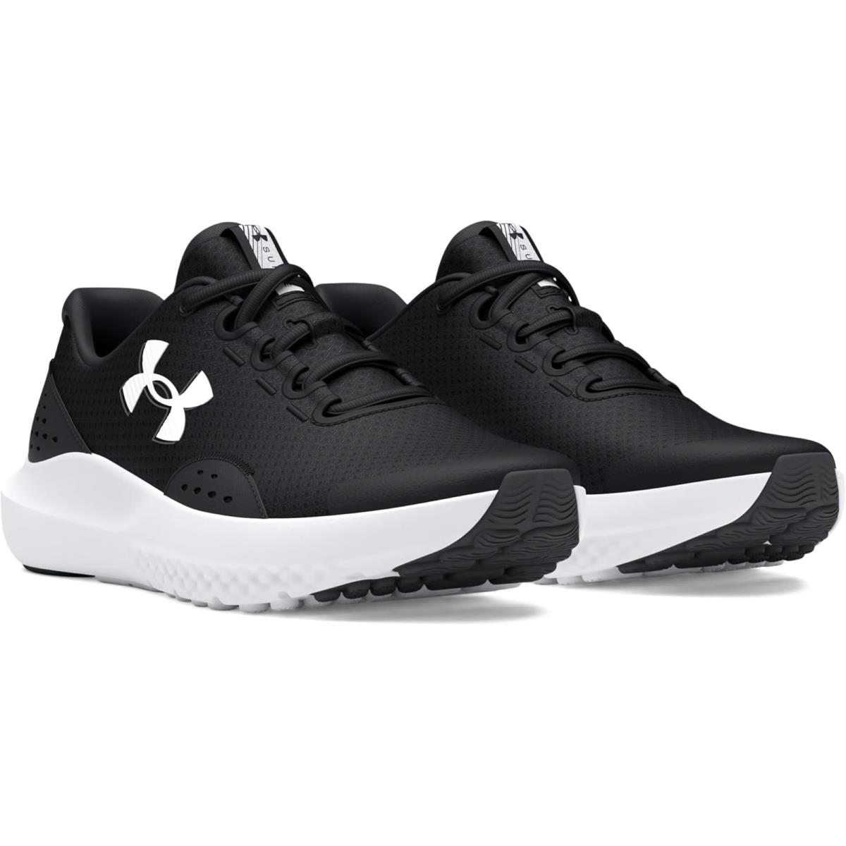 Boy`s Shoes Under Armour Kids Grade School Surge 4 Big Kid Black/Anthracite/White