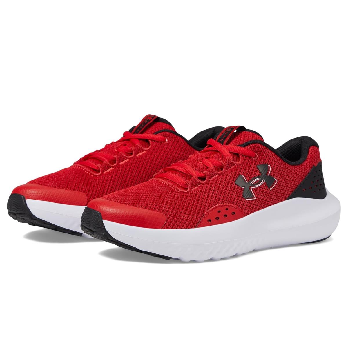 Boy`s Shoes Under Armour Kids Grade School Surge 4 Big Kid Red/Black/Black