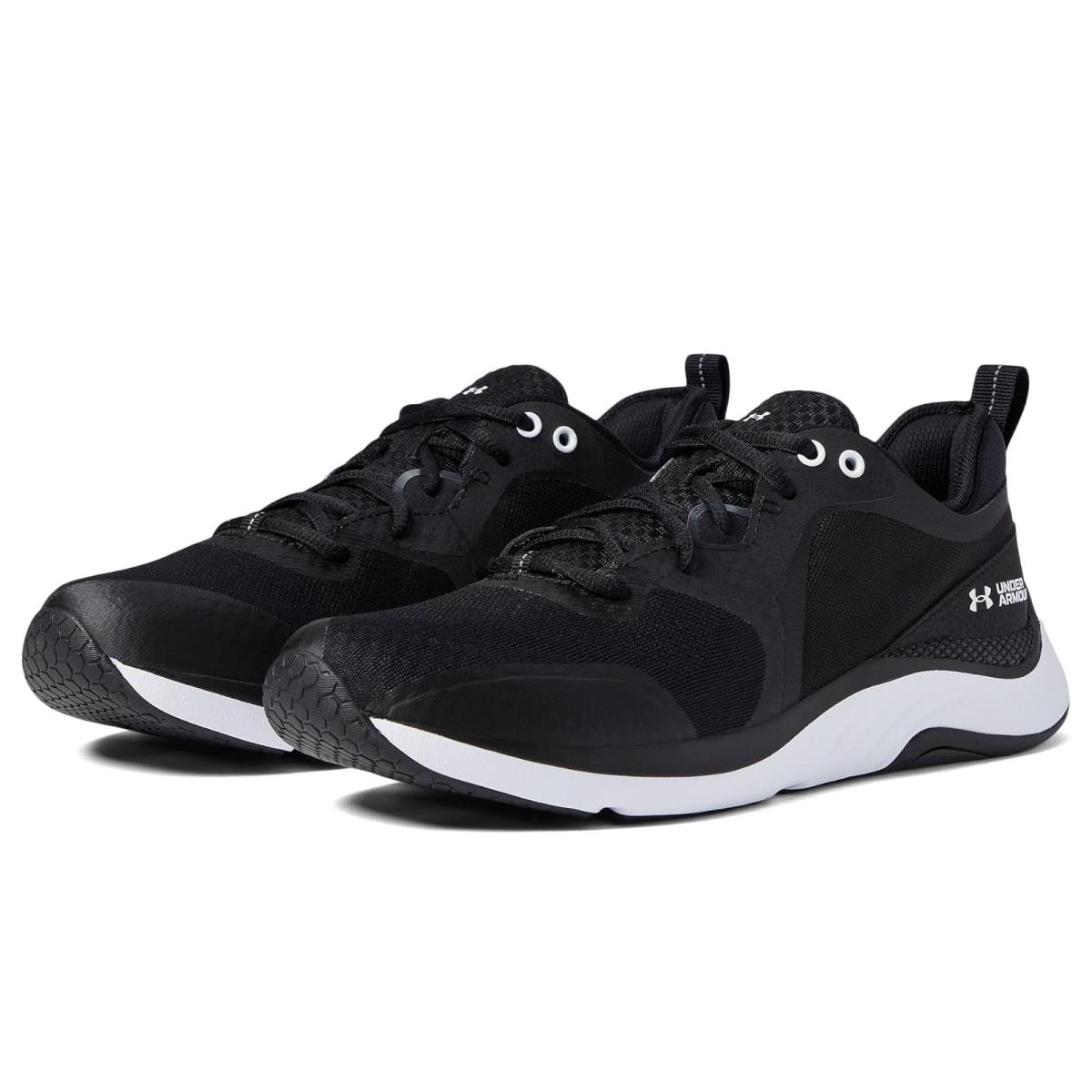 Woman`s Sneakers Athletic Shoes Under Armour Hovr Omnia Black/Black/White