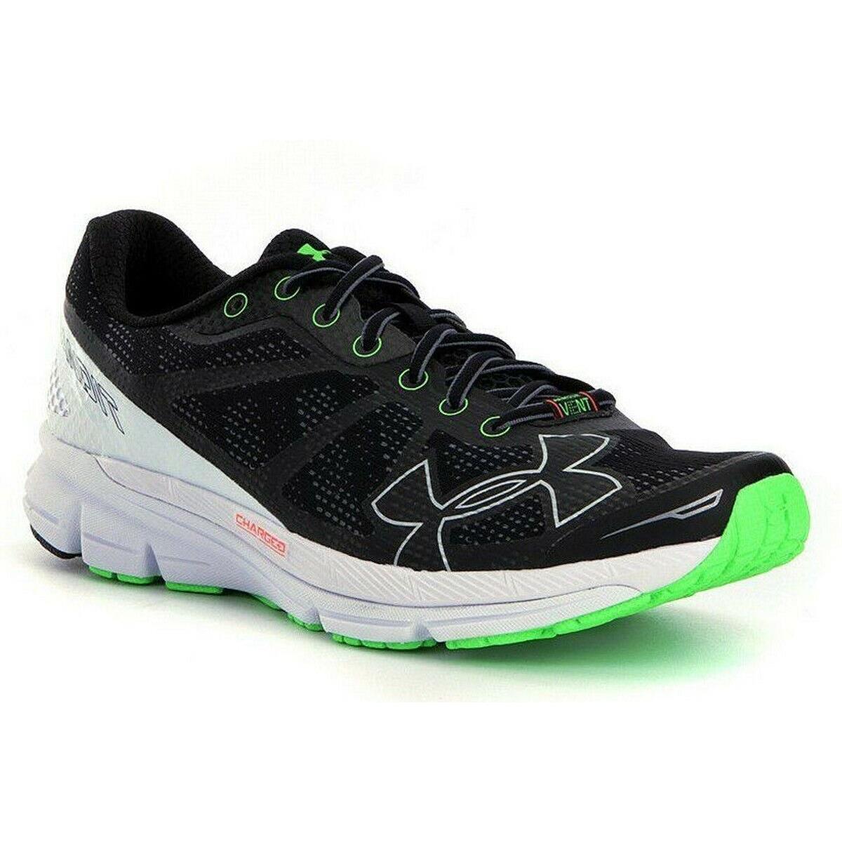 Under Armour Men`s UA Charged Bandit Shoes Size US 11.5 M Black White