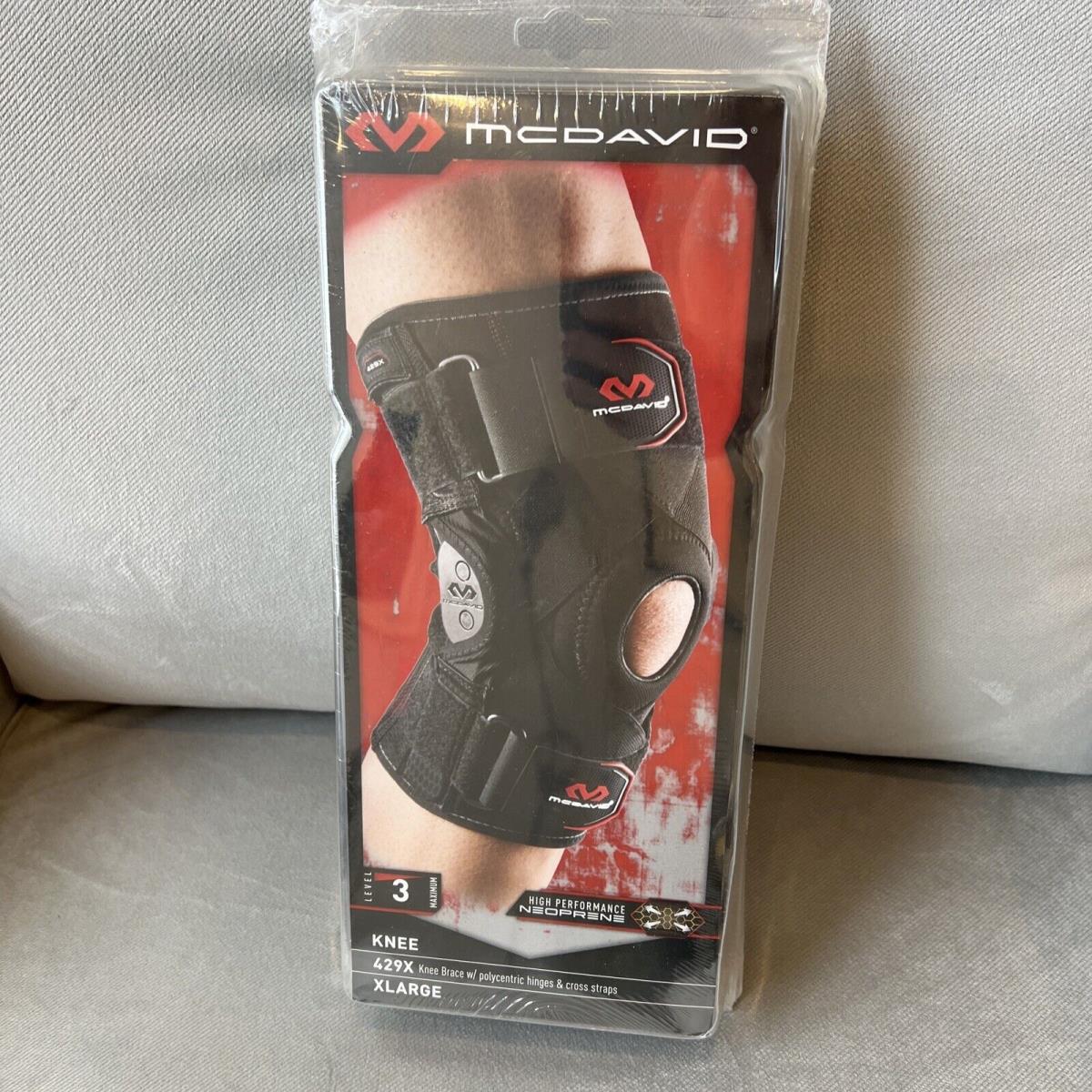 Mcdavid 429RX Hinged Knee Brace with Crossing Straps - Black XL