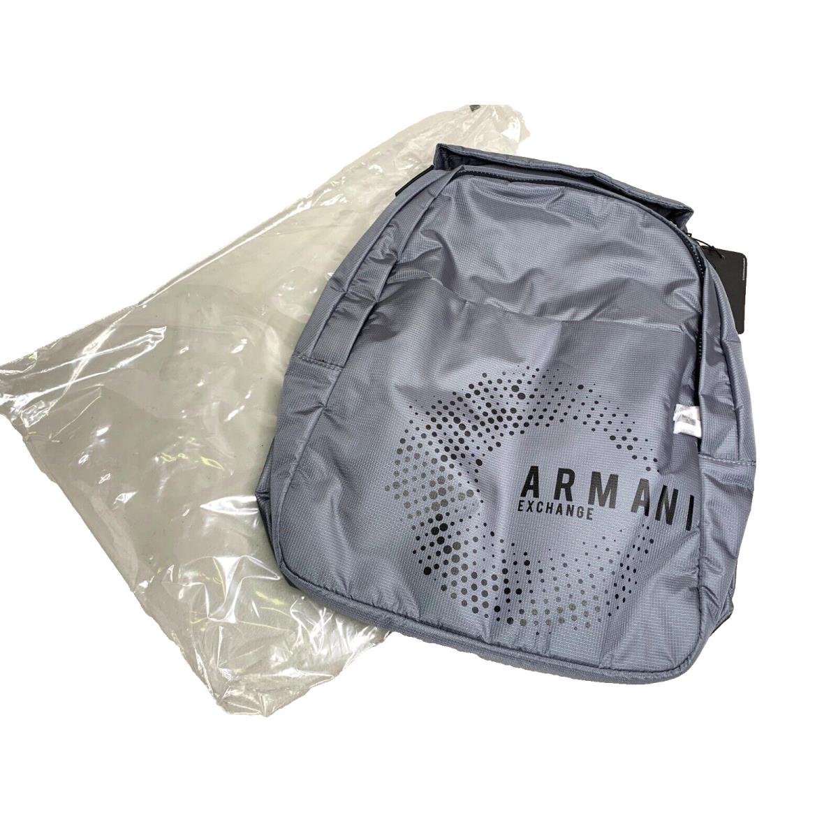 Armani Exchange Gray Backpack Mens Back Pack Bag Black Straps Retail