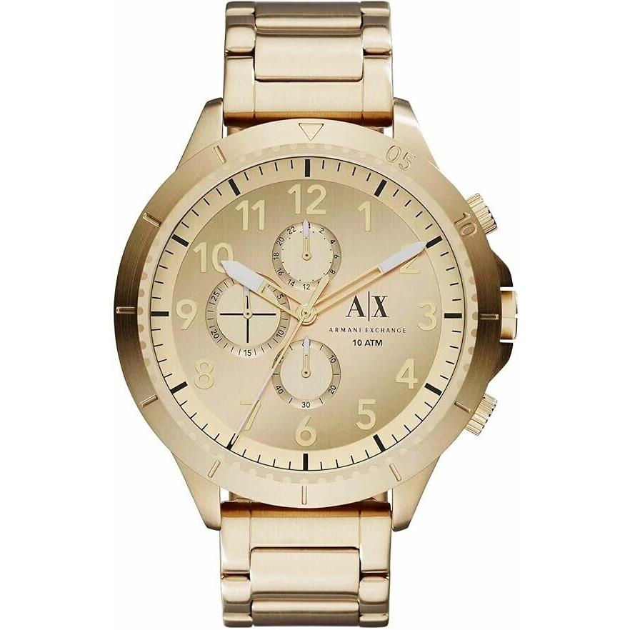 A/x Armani Exchange Chronograph Watch For Men - Gold/dial