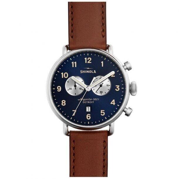 Shinola Canfield Chronograph Blue Dial Men`s Watch S0120001940