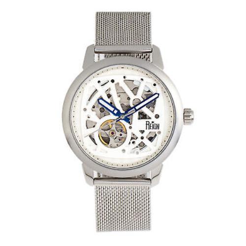 Reign Rudolf Automatic Skeleton Bracelet Watch - Silver