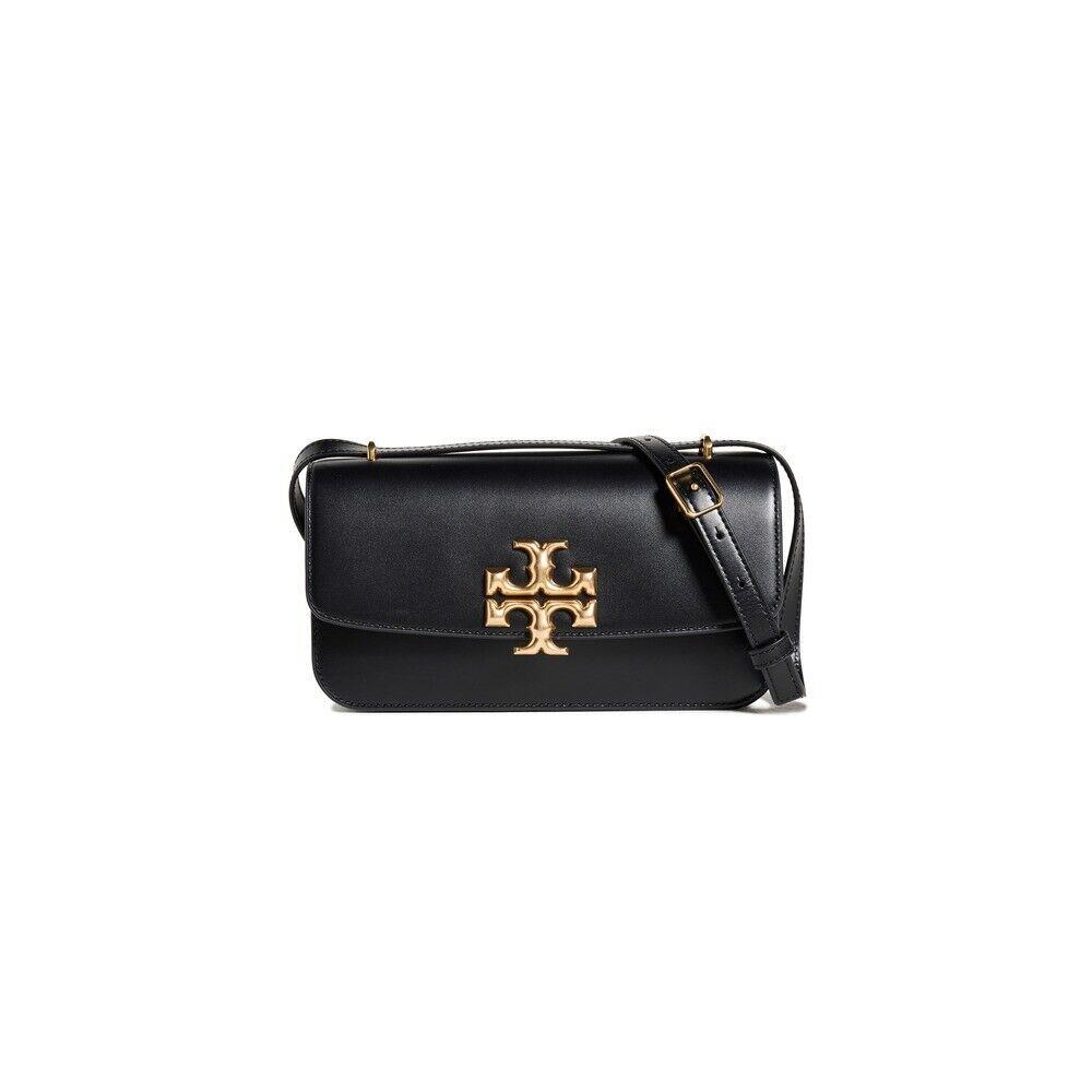 Tory Burch Hb Women Leather Shoulder Bag Eleanor Small Convertible Black OS