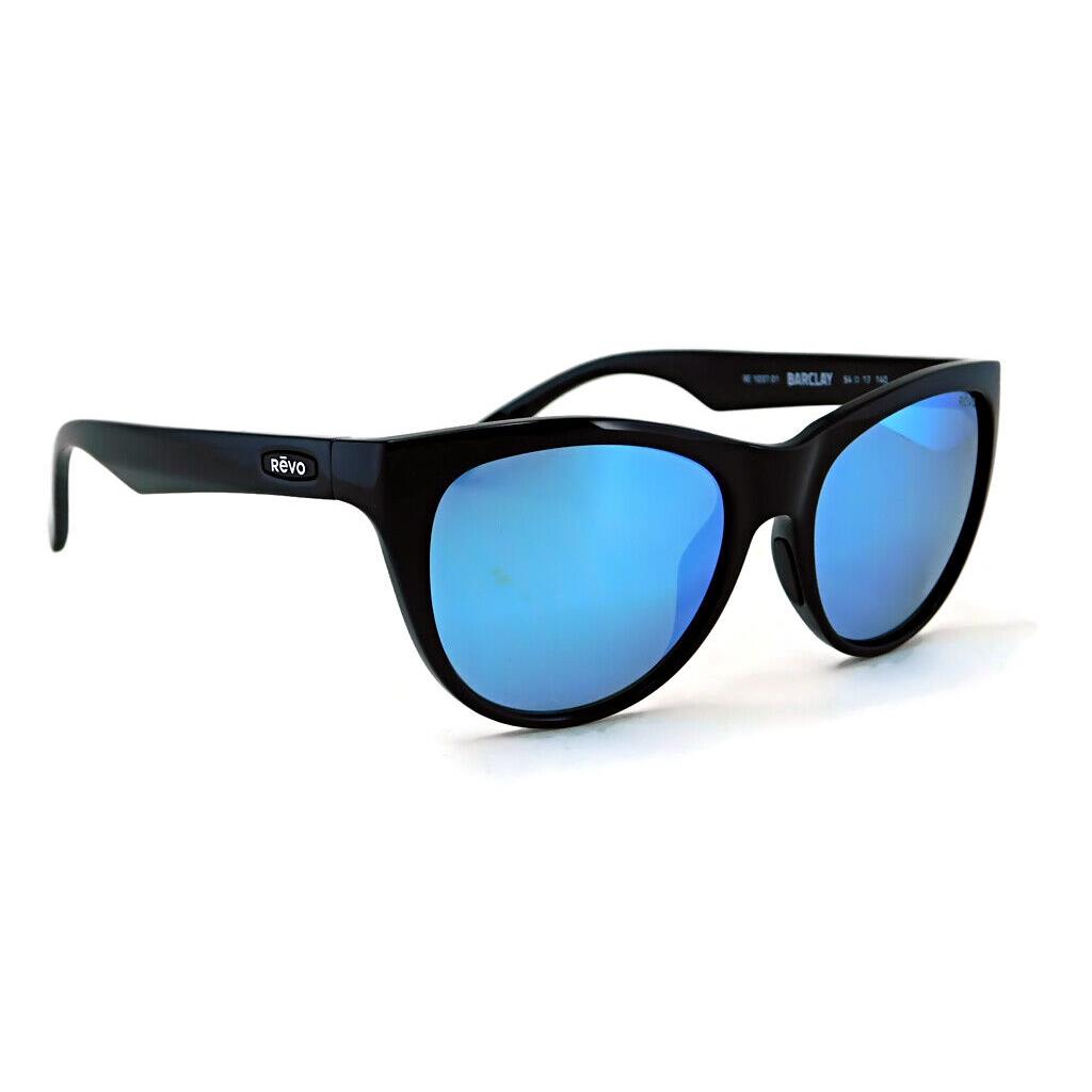 Revo Barclay Sunglasses RE1037 01 Shiny Black / Polarized Blue Water Lens