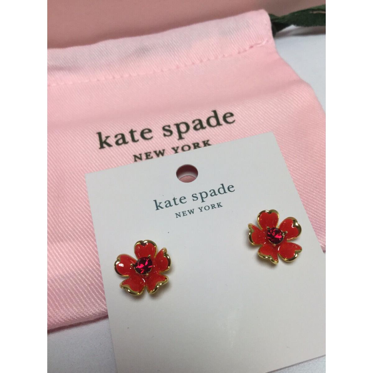 Kate Spade New York Blushing Blooms Studs Earrings w/ KS Dust Bag New