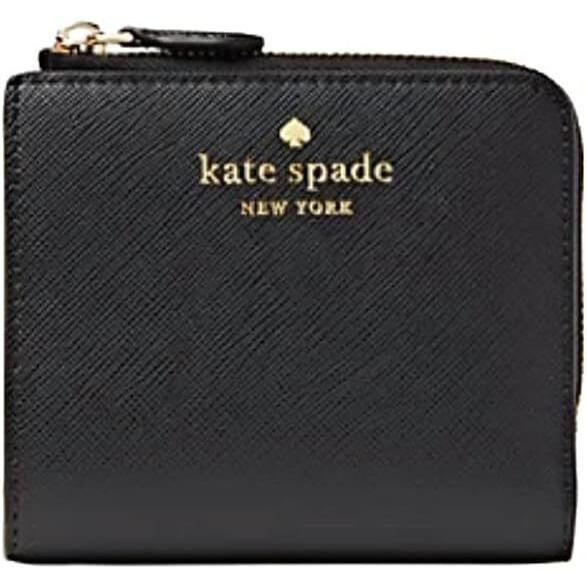 Kate Spade Small Zip Around Wallet in Black New