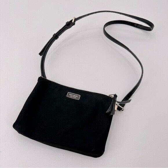 Kate Spade Black Nylon Y2K Crossbody Bag Flaws