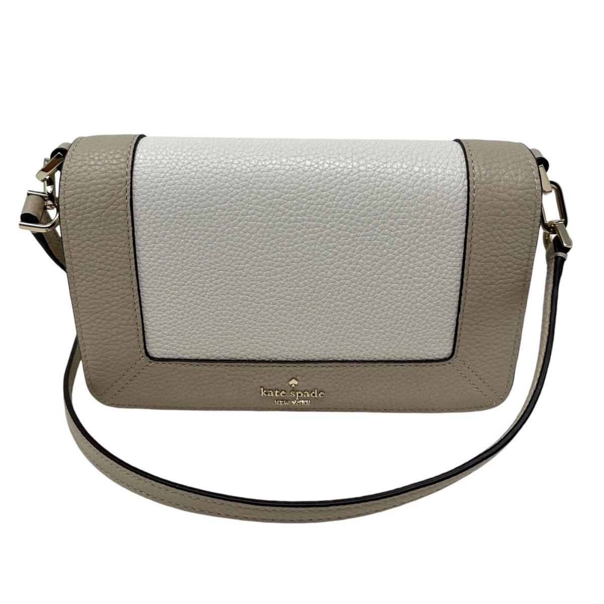 Kate Spade Lena Colorblock Mini Flap Light Sand Leather Crossbody Bag KH792