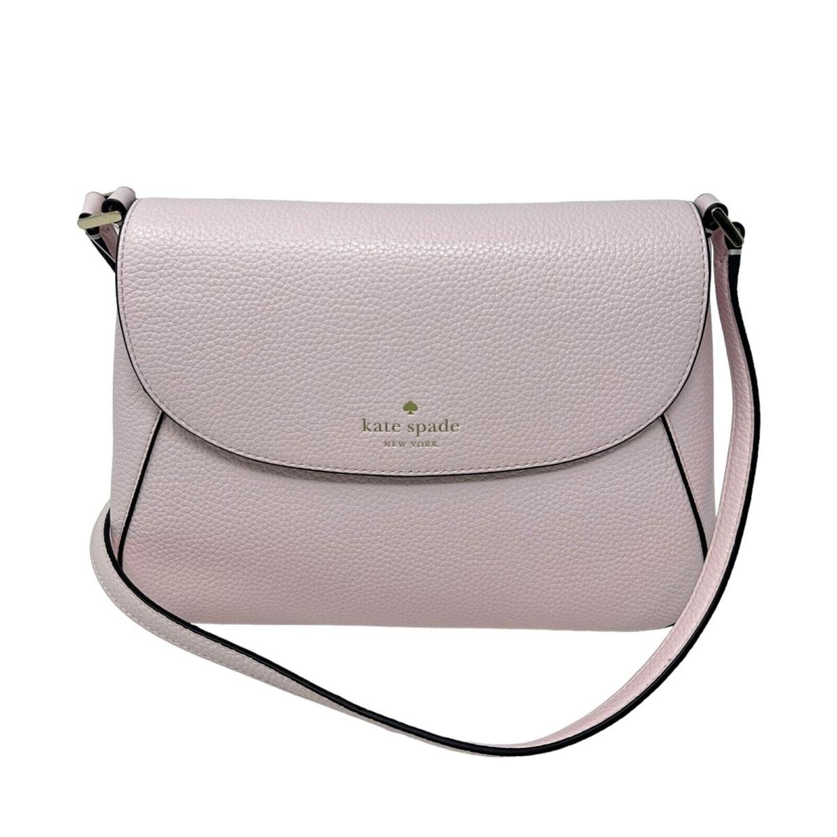 Kate Spade Monica Flap Shimmer Pink Pebble Leather Crossbody Bag KC465