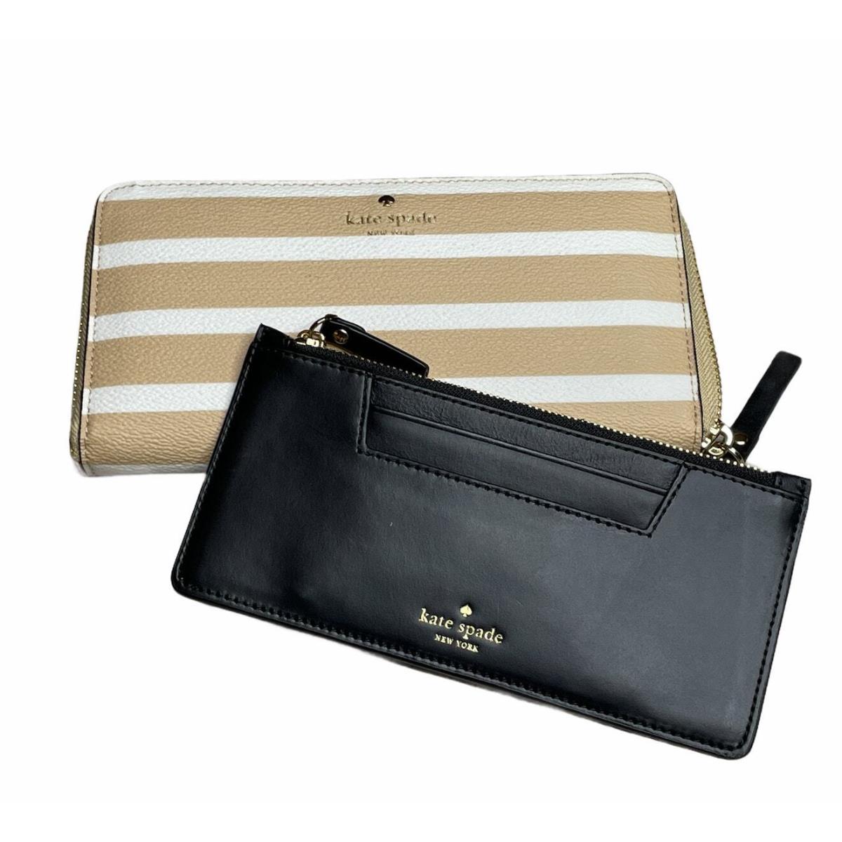 Kate Spade York Womens Hyde Lane Stripe Michele Striped Zip Around Wallet