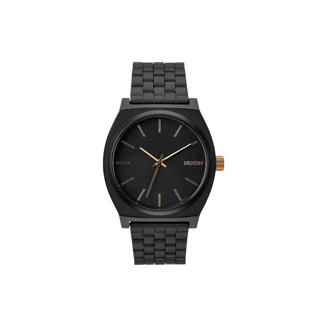 Nixon Time Teller Watch Matte Black/gold Stainless Steel Analog Watch