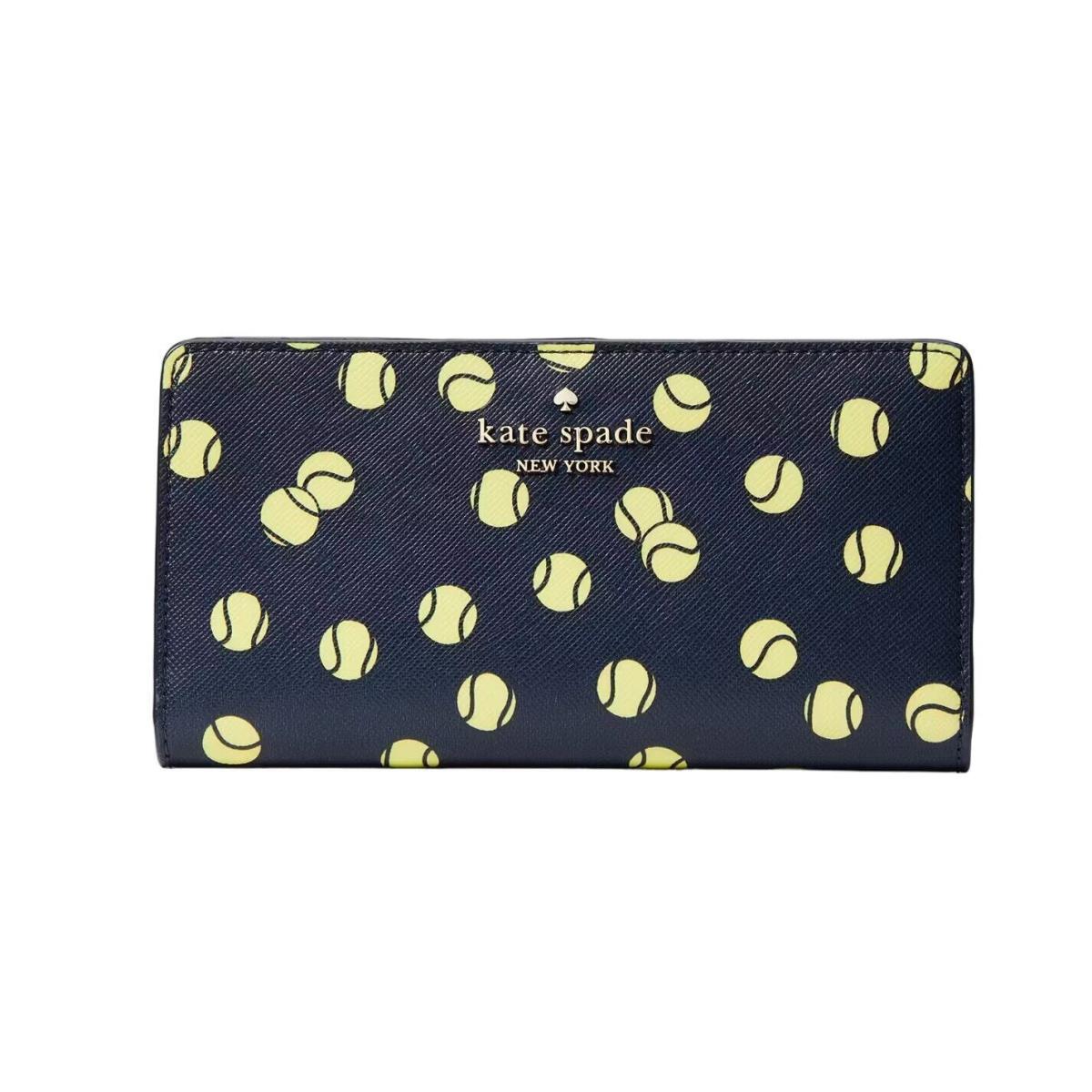 Kate Spade Tennis Toss Large Slim Bifold Wallet in Blazer Blue