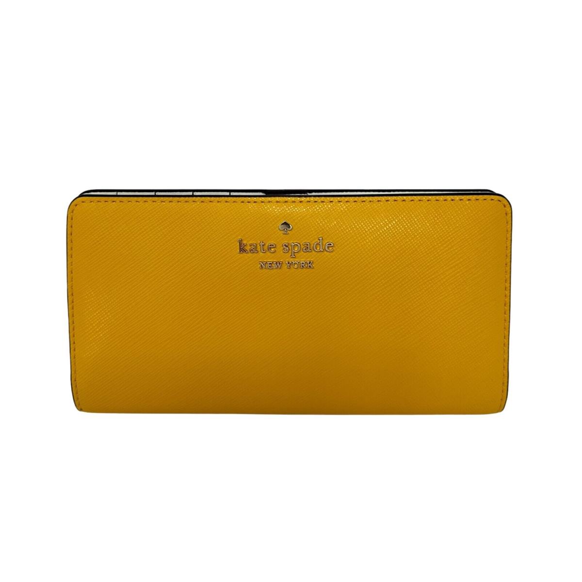 Kate Spade Madison Large Slim Bifold Saffiano Leather Wallet Daffodil KI366