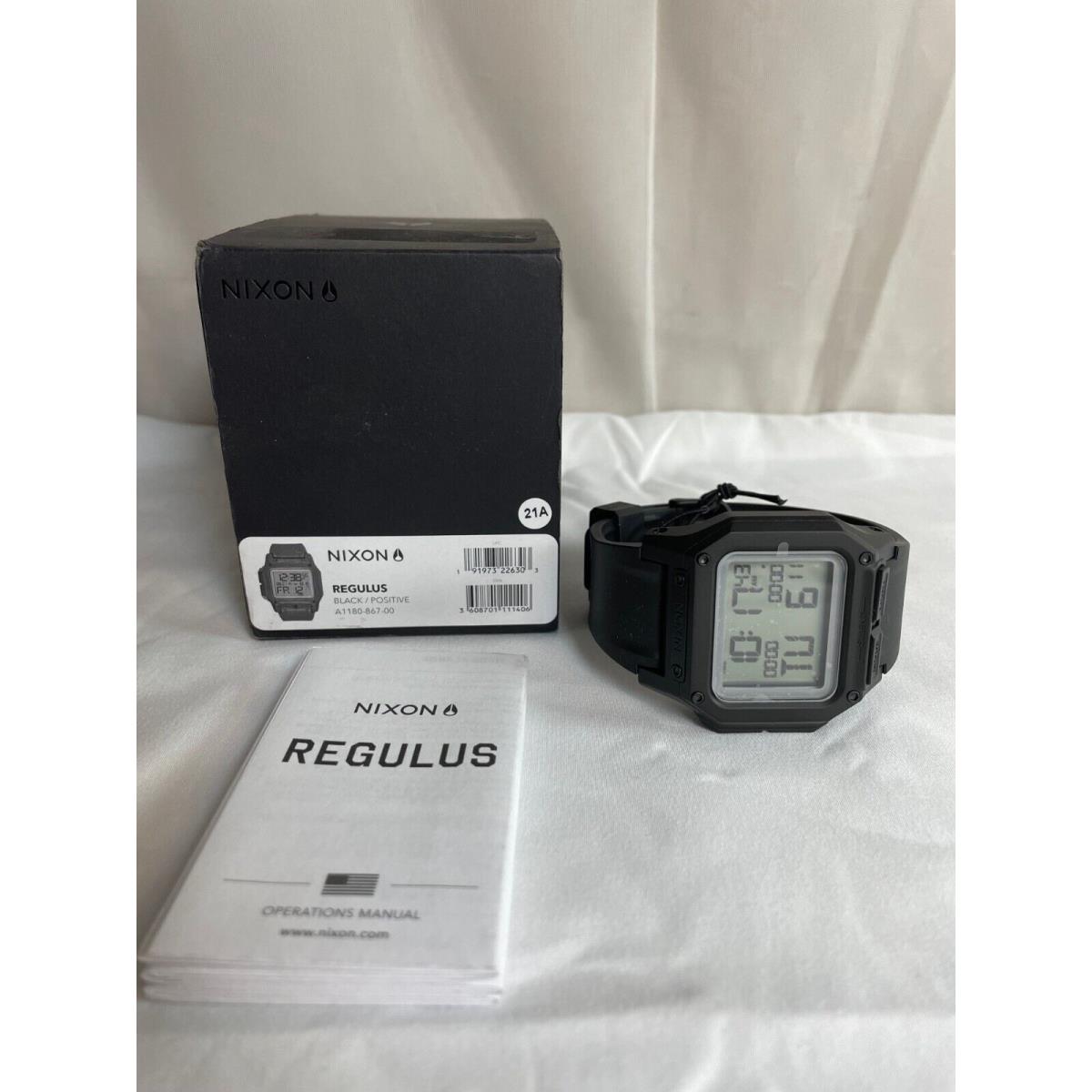 Nixon Regulus A1180-867-00 Black Band Water Resistant Digital Sport Watch