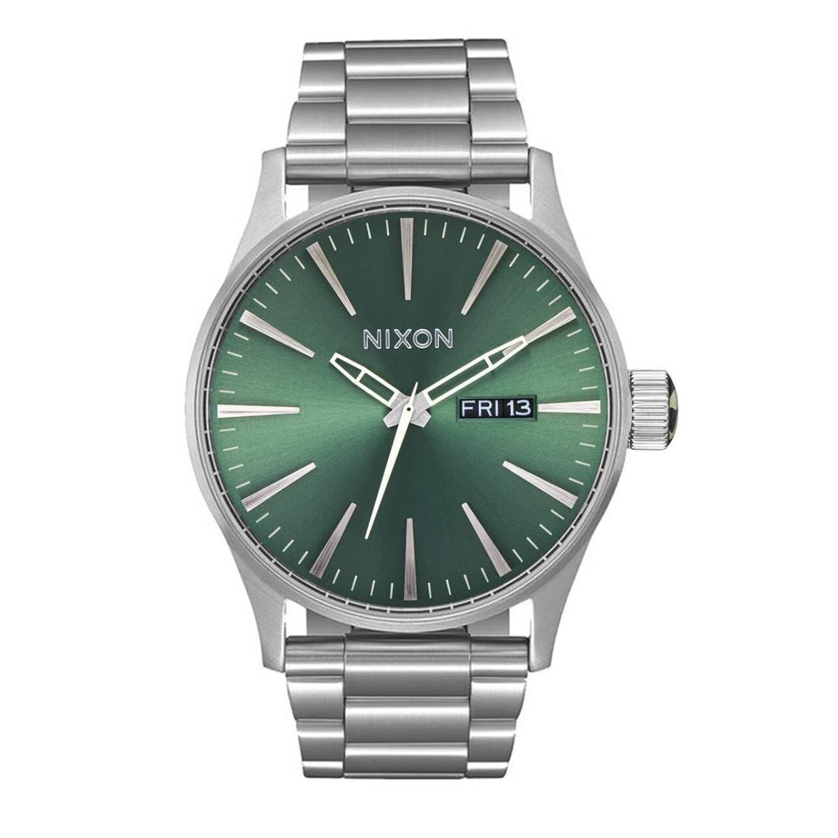 Nixon - Men`s Sentry Stainless Steel Watch WR 100m Sage Sunray 42mm/23mm