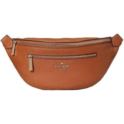 Kate Spade New York Leila Pebble Leather Belt Bag Fanny Pack in Warm Gingerbread