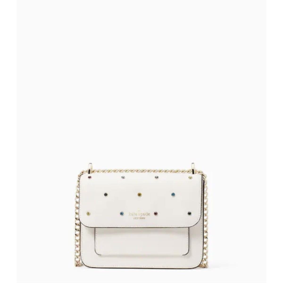 Kate Spade Remi Studded Chain Crossbody Shoulder Bag Cream Multi